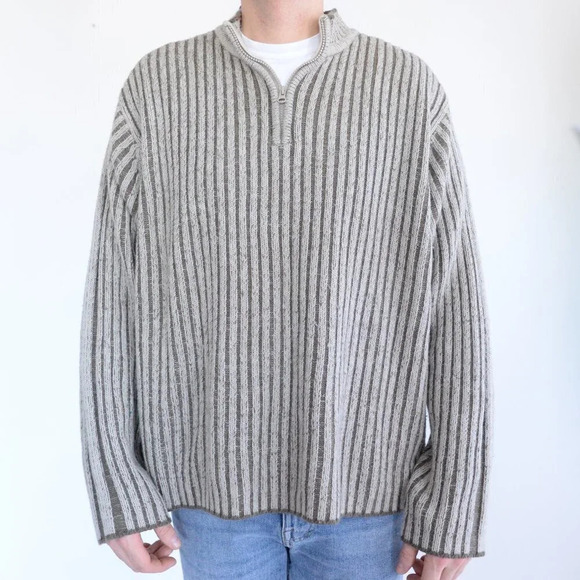 Nevada Vintage Y2K Half Zip Pullover Long Sleeve Shirt Sweater ~Large - Picture 2 of 12